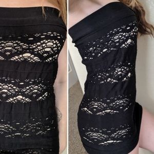 Bebe Strapless Lace Tunic M/L